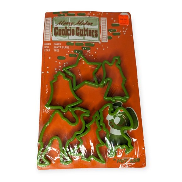 Vintage Hutzler Green Plastic Cookie Cutters NWT - Picture 2 of 8
